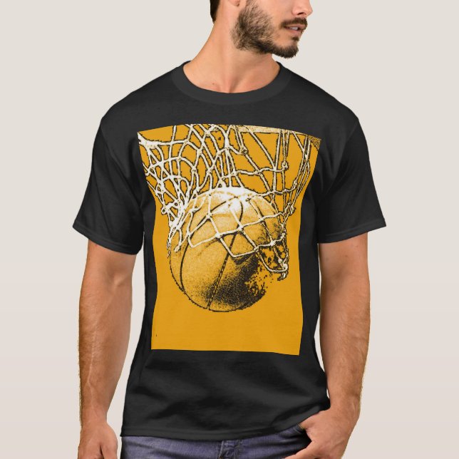 Camiseta Baloncesto de arte pop (Anverso)