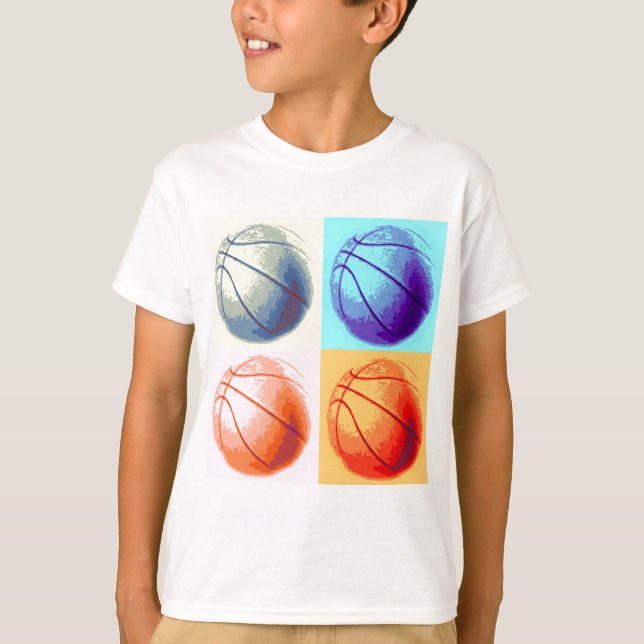 Camiseta Baloncesto de arte pop (Anverso)