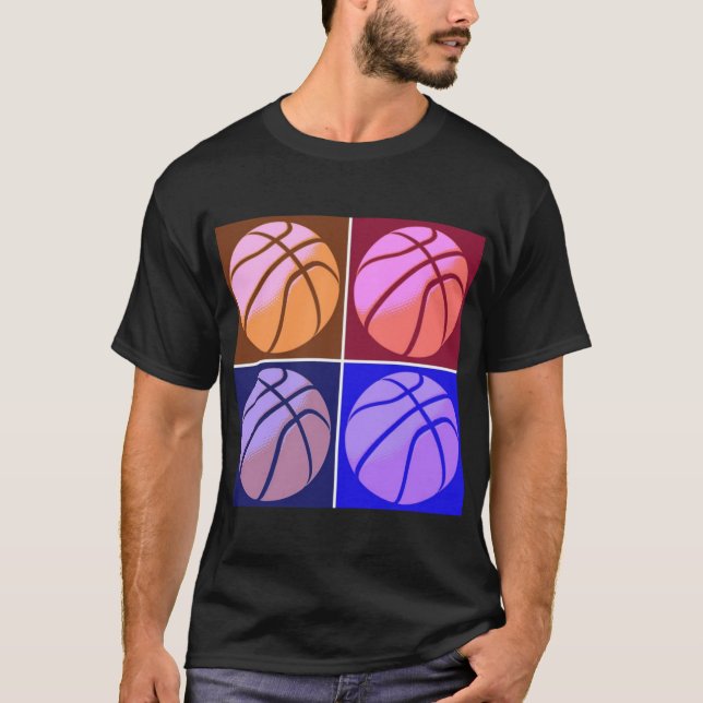 Camiseta Baloncesto de arte pop (Anverso)