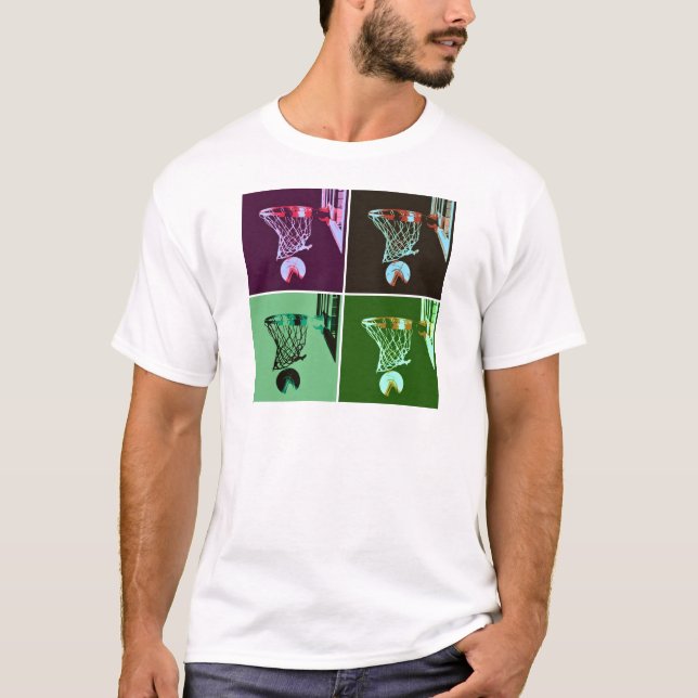 Camiseta Baloncesto de arte pop (Anverso)