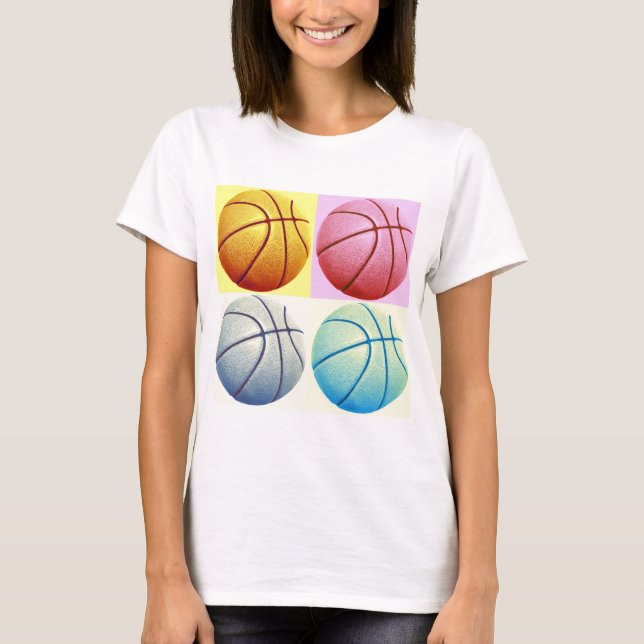 Camiseta Baloncesto de arte pop (Anverso)