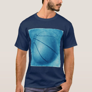 Camiseta Baloncesto de arte pop azul