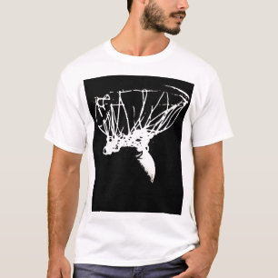 Camiseta Baloncesto de arte pop blanco negro