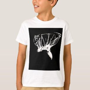 Camiseta Baloncesto de arte pop blanco negro