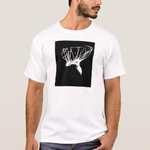 Camiseta Baloncesto de arte pop blanco negro