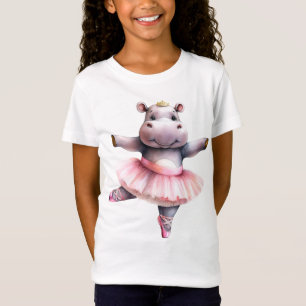 Camiseta Baloncesto de baile Cute hippo