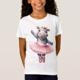 Camiseta Baloncesto de baile Cute hippo