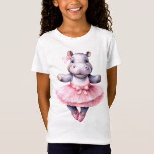 Camiseta Baloncesto de baile Cute hippo