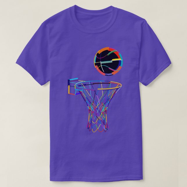 Camiseta Baloncesto de baloncesto Colorido (Diseño del anverso)