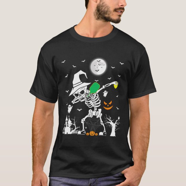 Camiseta Baloncesto de bolas de pólvora Funny Skeleton Dabb (Anverso)