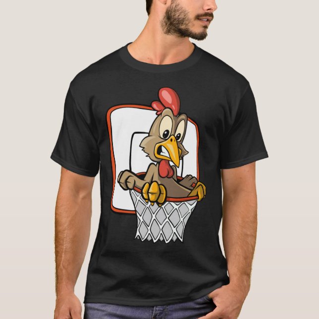 Camiseta Baloncesto de buceo de pollo (Anverso)