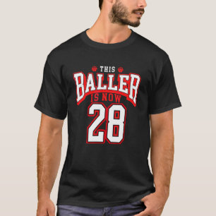 Camiseta Baloncesto de cumpleaños 28 años cumpleaños