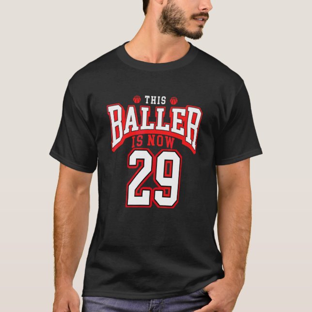 Camiseta Baloncesto de cumpleaños 29 años (Anverso)