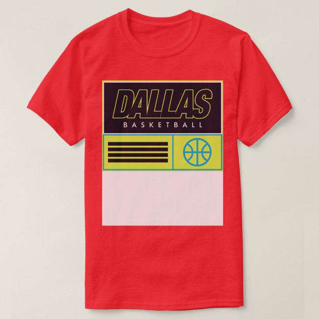 Camiseta Baloncesto de Dallas TShirt 1 (Diseño del anverso)