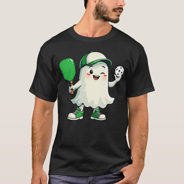 Camiseta Baloncesto de Fantasma Ghost Paddle Halloween Pick (Anverso)