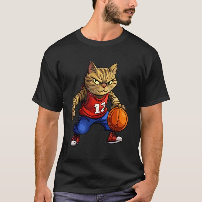 Camiseta Baloncesto de Gato (Anverso)