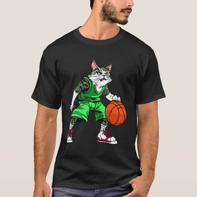 Camiseta Baloncesto de Gatos (Anverso)