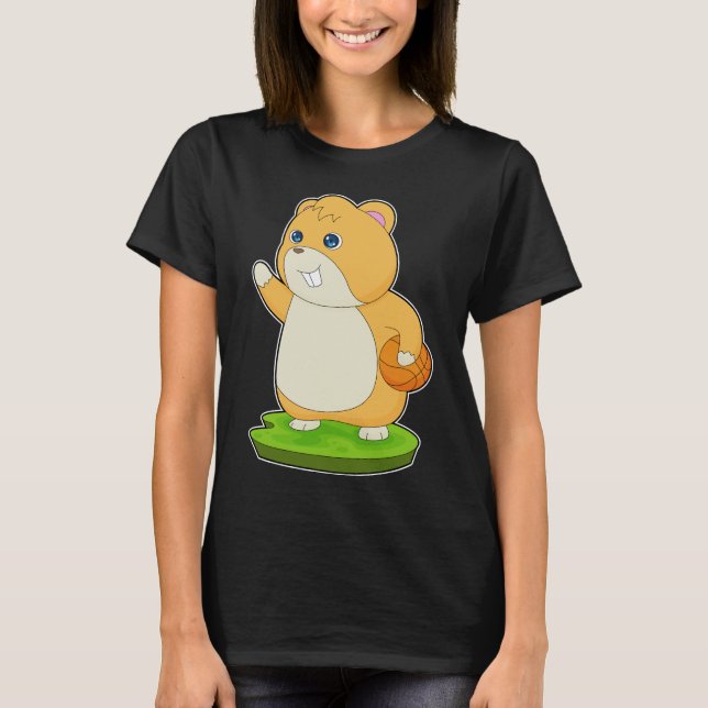 Camiseta Baloncesto de Hamster (Anverso)