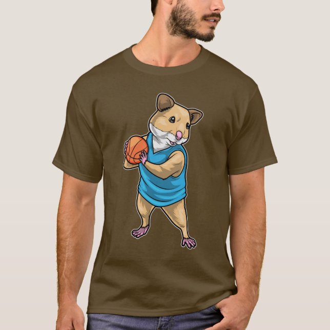 Camiseta Baloncesto de Hamster (Anverso)
