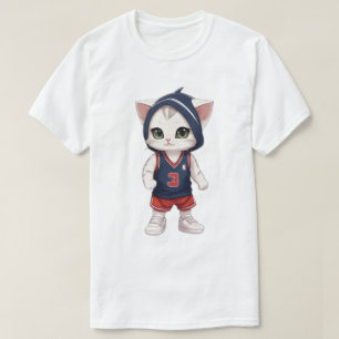 Camiseta baloncesto de juegos de gatos