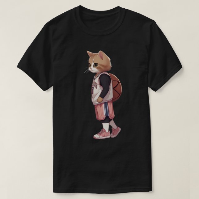 Camiseta baloncesto de juegos de gatos (Diseño del anverso)