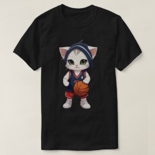 Camiseta baloncesto de juegos de gatos
