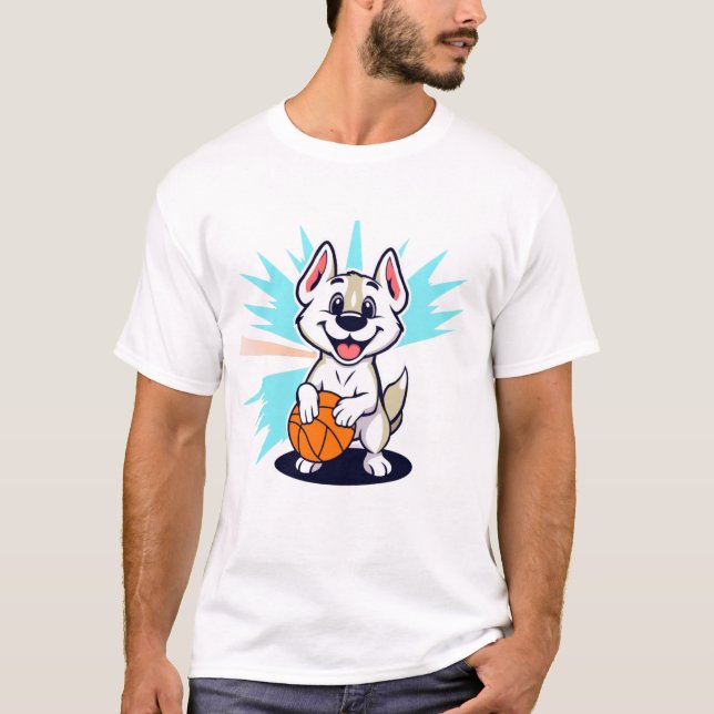Camiseta Baloncesto de juegos de perro (Anverso)