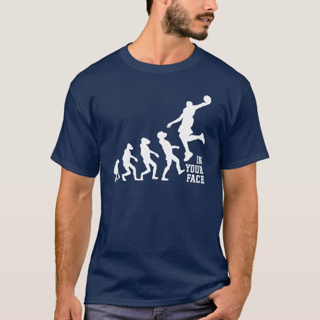 Camiseta Baloncesto de la evolución (Anverso)