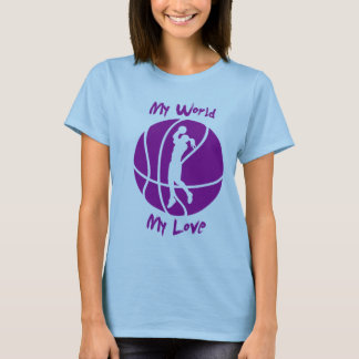 Camiseta Baloncesto de los chicas mi mundo, mi amor
