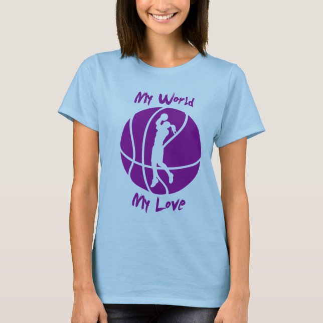 Camiseta Baloncesto de los chicas mi mundo, mi amor (Anverso)