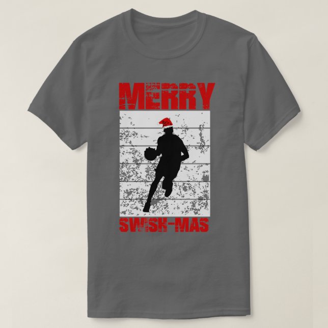 Camiseta Baloncesto de los navidades Merry swishmas (Diseño del anverso)
