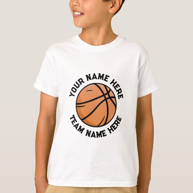 Camiseta Baloncesto de moda Añadir tu nombre personalizado (Anverso)
