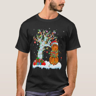 Camiseta Baloncesto de Navidad Iluminación de árbol de balo