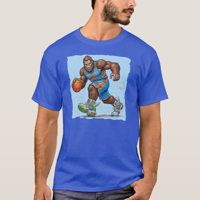 Camiseta Baloncesto de pie grande. (Anverso)