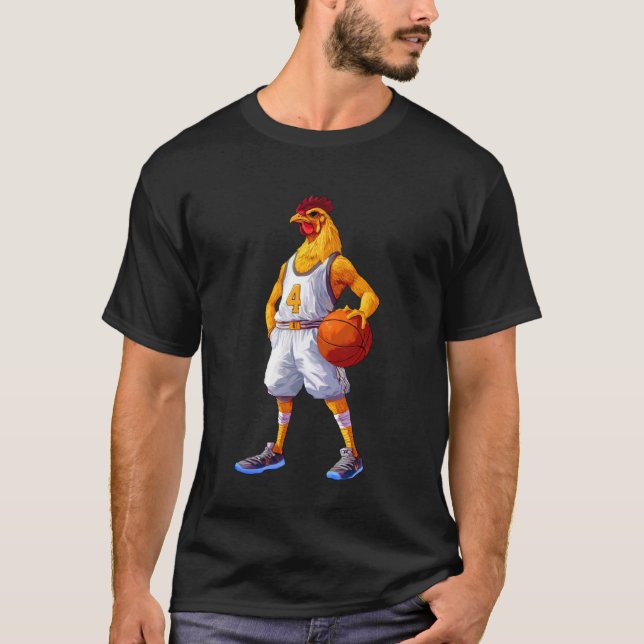 Camiseta Baloncesto de Pollo (Anverso)