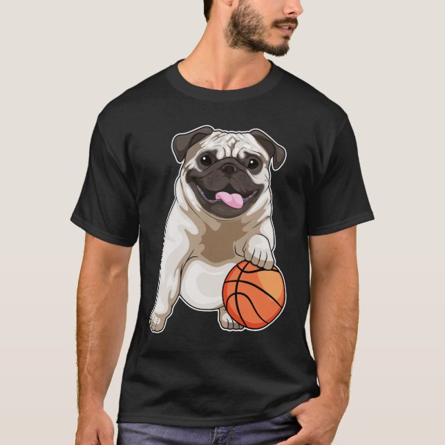 Camiseta Baloncesto de Pug (Anverso)