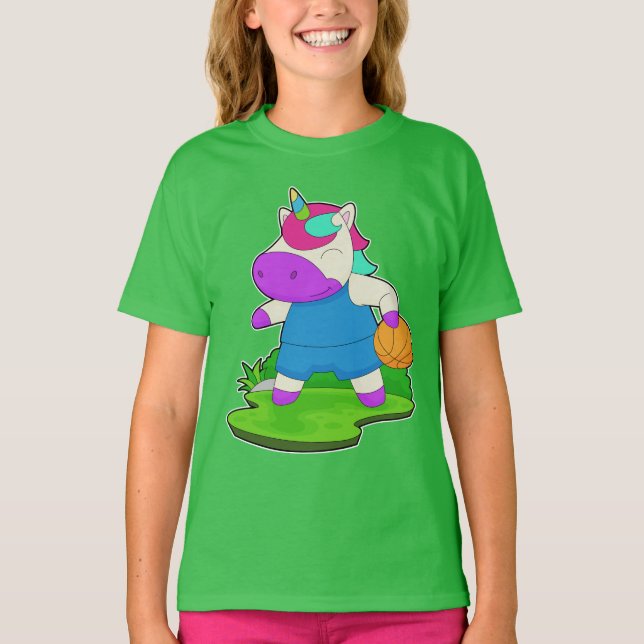 Camiseta Baloncesto de Unicornio (Anverso)