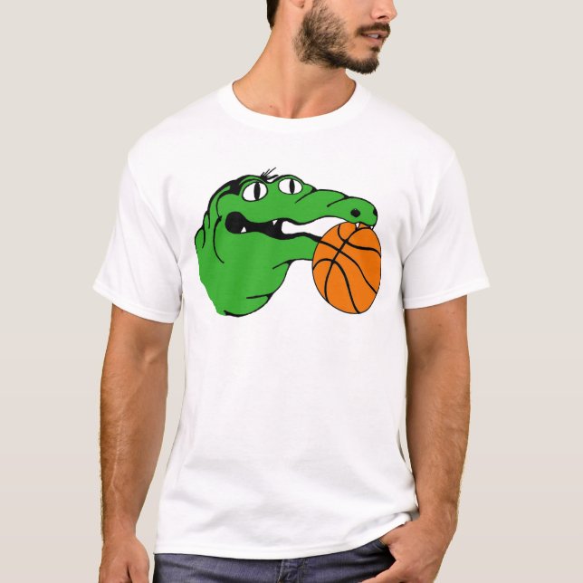 Camiseta BALONCESTO del engranaje del cocodrilo ningunas (Anverso)