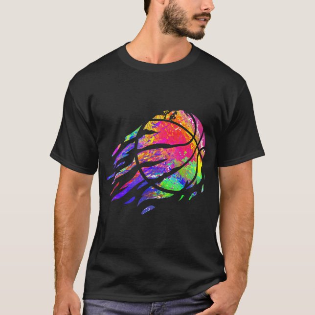 Camiseta Baloncesto Deporte Splash Baloncesto Jugador Ball  (Anverso)