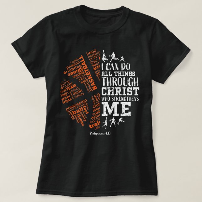 Camiseta Baloncesto dice niños cristianos versus adolescent (Diseño del anverso)