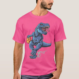 Camiseta Baloncesto Dinosaurio Jugando Baloncesto