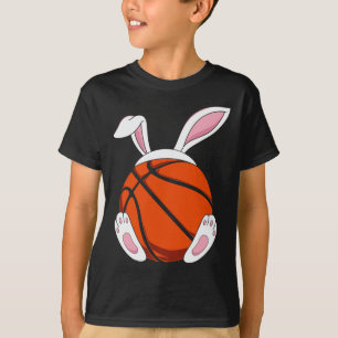 Camiseta Baloncesto divertido para niños hombres conejo de