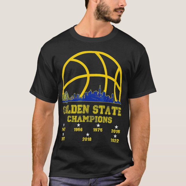 Camiseta Baloncesto Dorado 2022 Para Guerreras Hombres (Anverso)