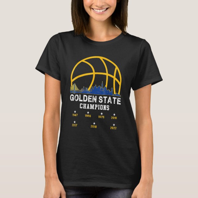 Camiseta Baloncesto Dorado 2022 Para Guerreras Hombres (Anverso)