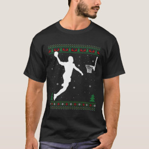 Camiseta Baloncesto Dunking Navidad Jugador de Baloncesto f