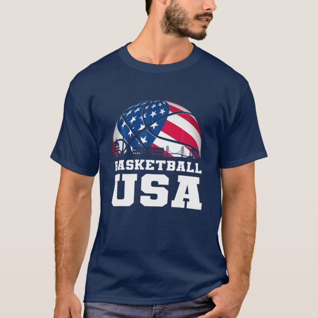 Camiseta Baloncesto EEUU Apoya el sueño de la bandera del e