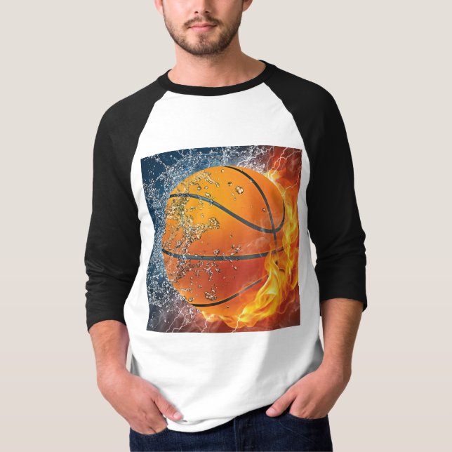 Camiseta Baloncesto en llamas (Anverso)