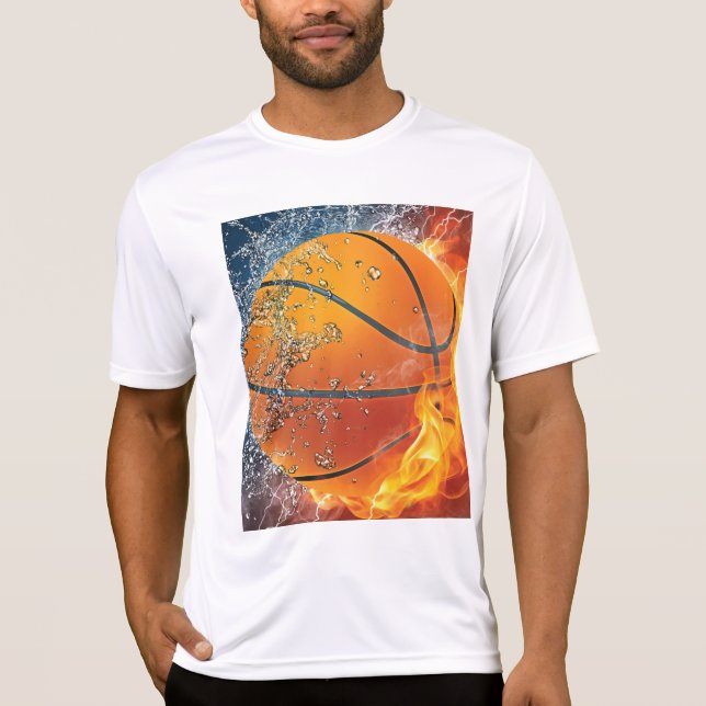 Camiseta Baloncesto en llamas (Anverso)