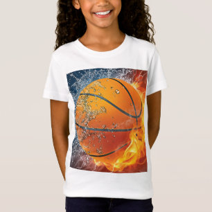 Camiseta Baloncesto en llamas