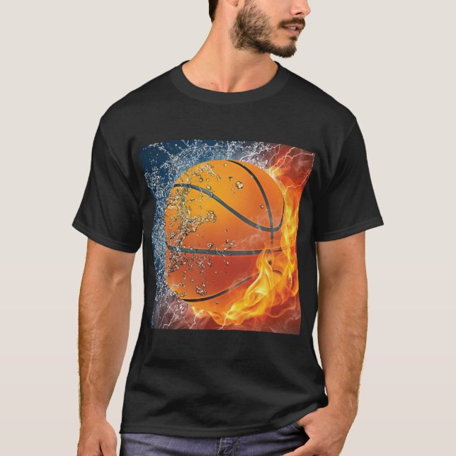 Camiseta Baloncesto en llamas (Anverso)